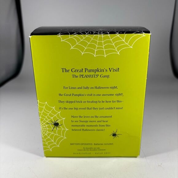 HALLMARK 2011 PEANUTS GREAT PUMPKIN VISIT magic sound HALLOWEEN‎ ORNAMENT Linus - Picture 7 of 7